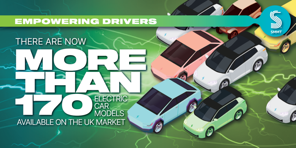 there are more than 170 electric car models on the uk market